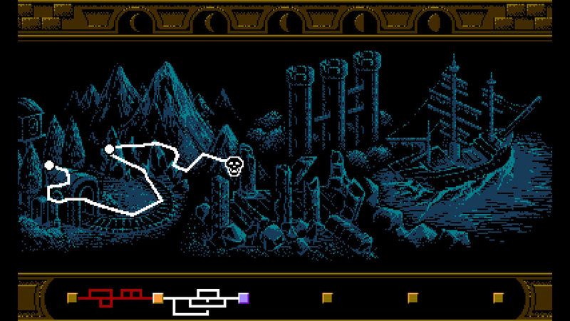 Even the map charting your journey from stage to stage is a clear homage to Castlevania III